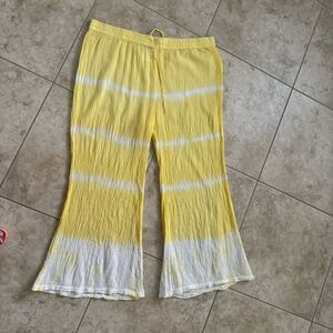 Ingear Resort Yellow Tie-Dye Cotton Pants - Size XL